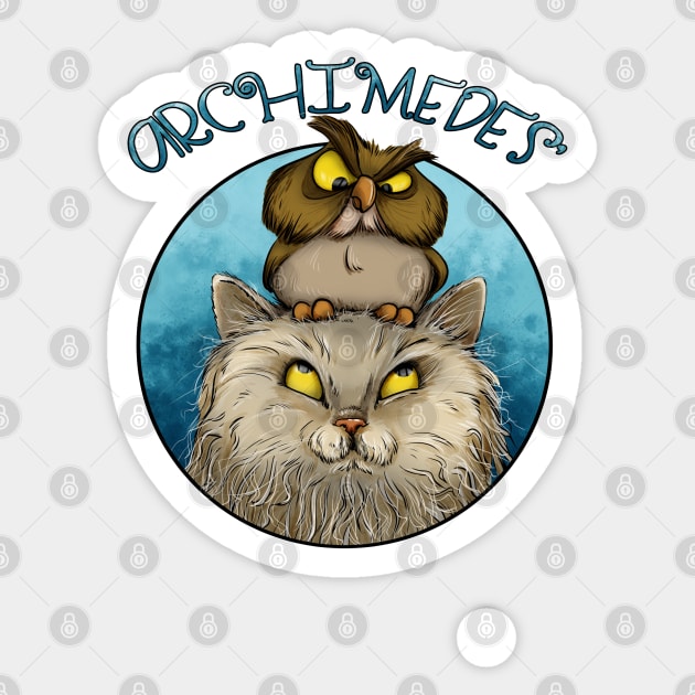 archimedes Sticker by plane_yogurt